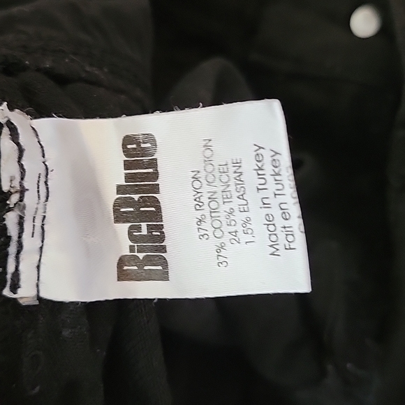 💜2/$20 BigBlue High-Rise Black Denim Jeans Size 29/32 - Picture 5 of 6